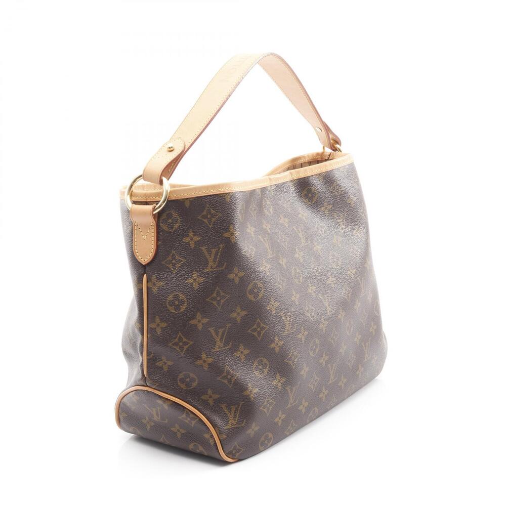 Louis Vuitton Delightful Bag Leather Brown Shoulder Canvas Monogram